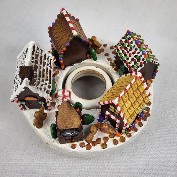 Gingerbread Houses Village Candle Jar Capper, S'Toppers The Soot Stopper Topper - Picture 8 of 9